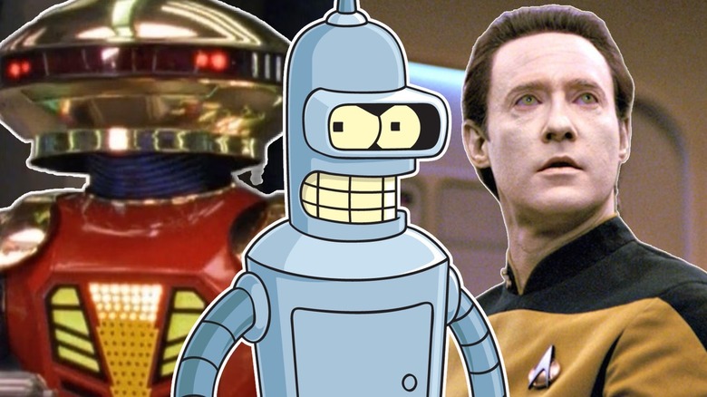Alpha 5, Bender and Data together