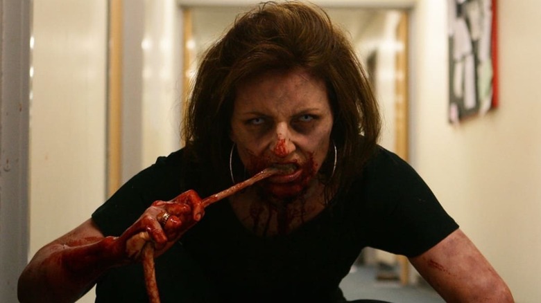 Davina McCall as a zombie in Dead Set