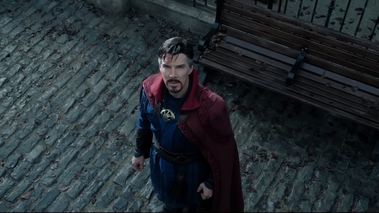 Doctor Strange (Benedict Cumberbatch) in the "Doctor Strange in the Multiverse of Madness" trailer.