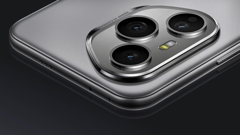 Close-up of the Honor 400 Pro's rear camera sensor.