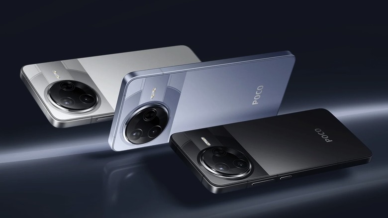 The Poco F7 Pro design and color options.