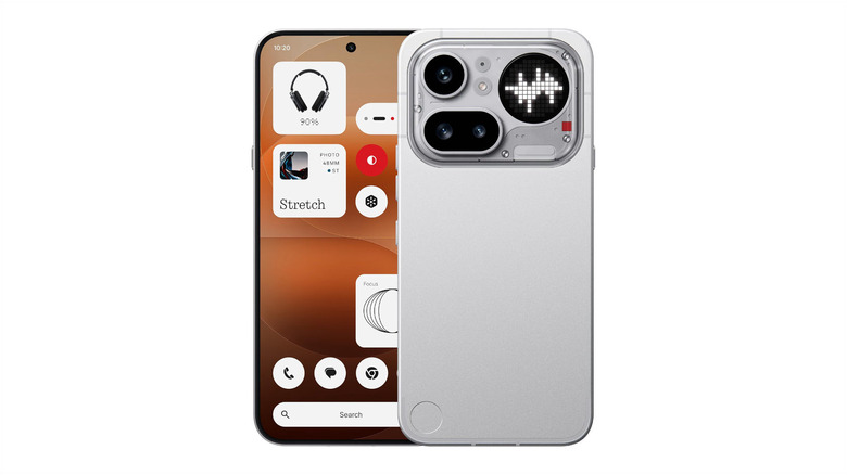 The Nothing Phone 4a Pro against a white background