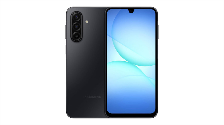 The Samsung Galaxy A17 5G against a white background