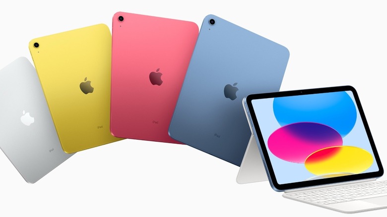 Apple's iPad 10 in several different colors