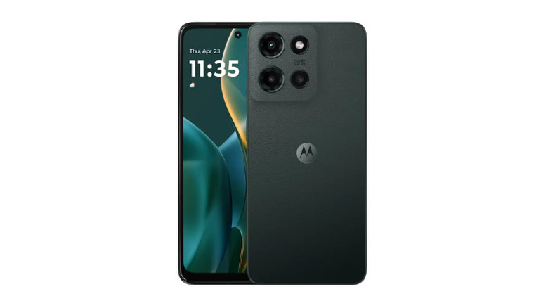 Front and rear view of the Motorola Moto G 2025