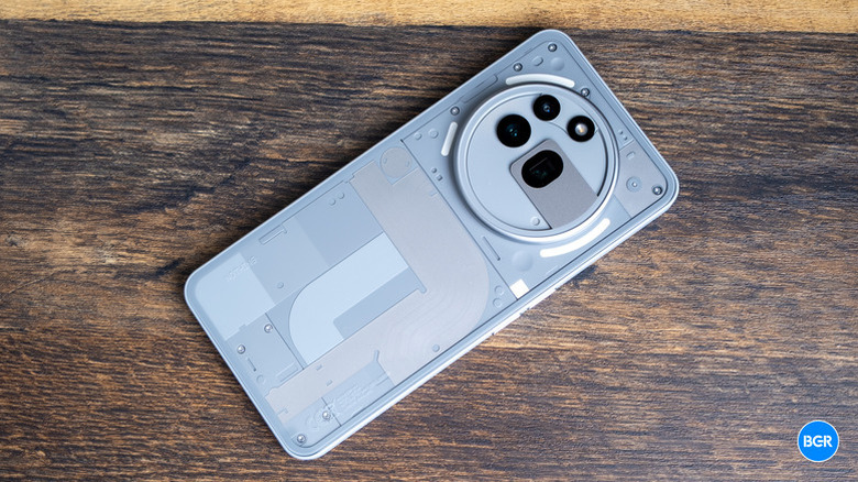 Nothing Phone (3a) Pro lying face down on a table