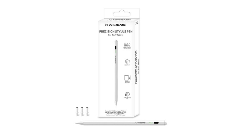 Xtreme Stylus Pen placed next to a packaging box