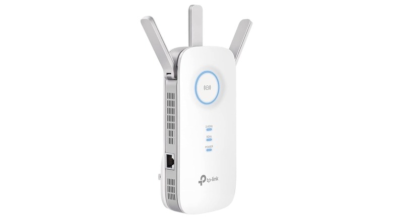 The TP-Link Wi-Fi extender on a white background