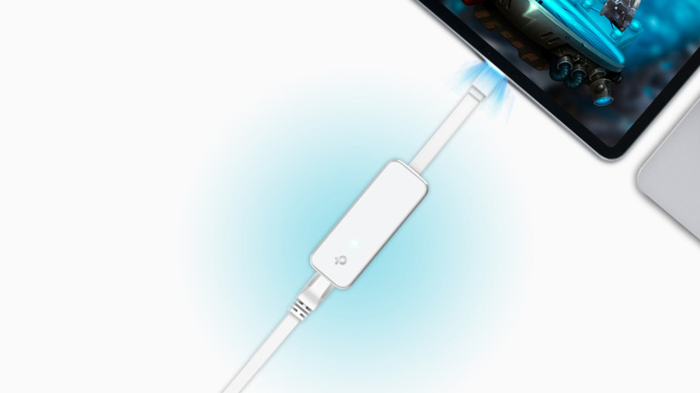 Product image for the TP-Link UE300C USB to Ethernet Adapter