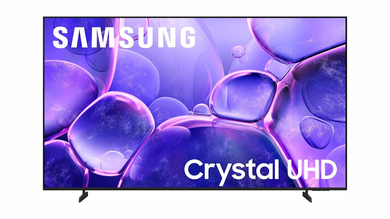 The Samsung U8000F smart TV against a white background