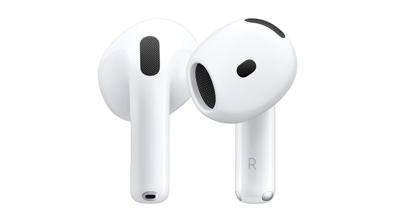 The Apple AirPods 4 against a white background