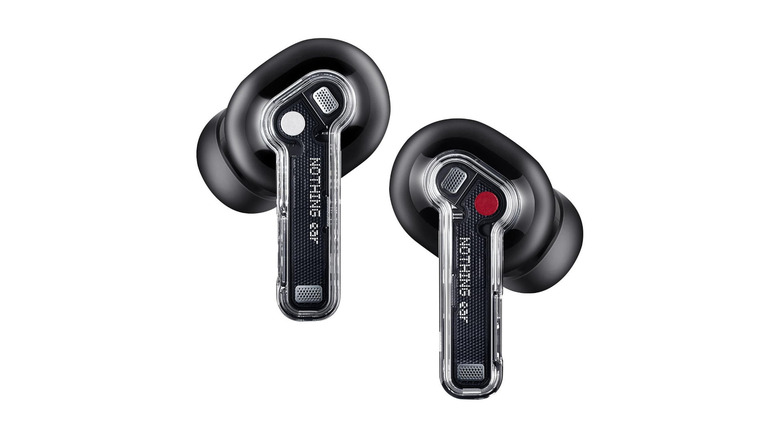 The Nothing Ear wireless earbuds against a white background