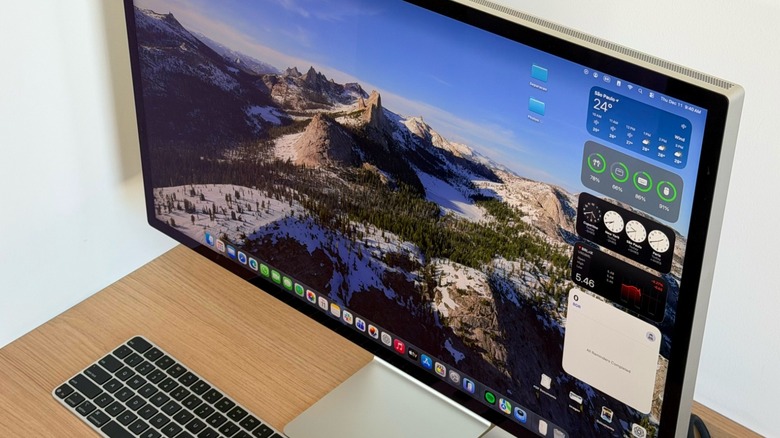 Close-up shot at Apple's Studio Display