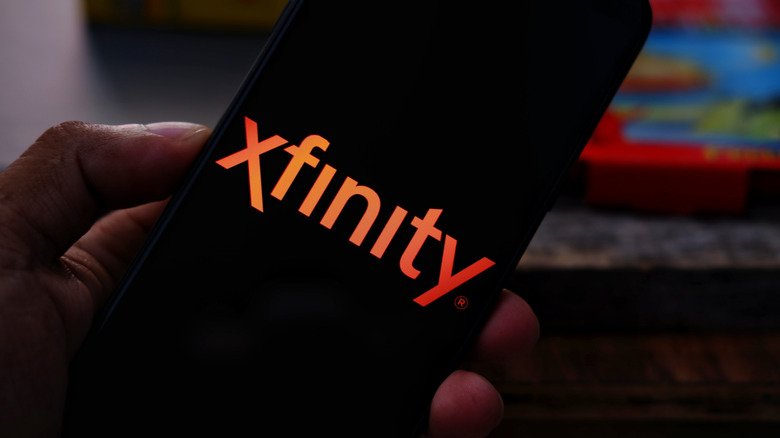 Xfinity logo on a smartphone display