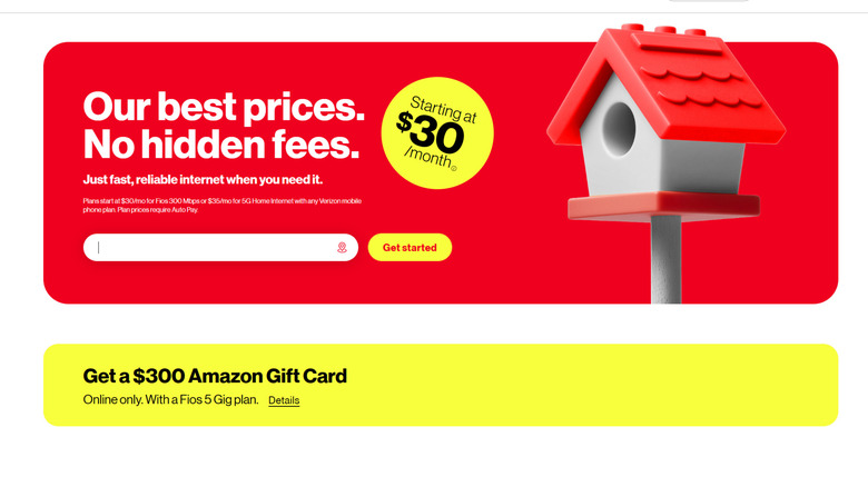 Special price showing for Verizon Fios