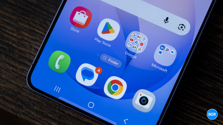 A close-up of the Galaxy S26 display.