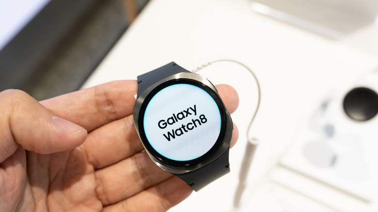 Person holding a Galaxy Watch 8