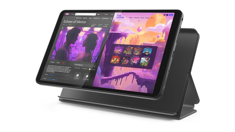 The Lenovo Tab One against a white background