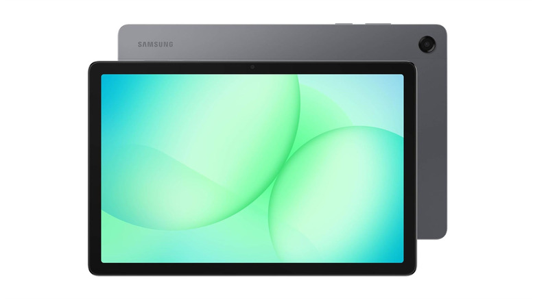 The Samsung Galaxy Tab A11+ against a white background