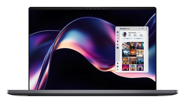Mockup of a laptop