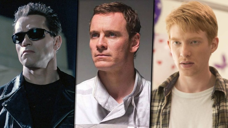 Arnold Schwarzenegger, Michael Fassbender and Domhnall Gleeson together