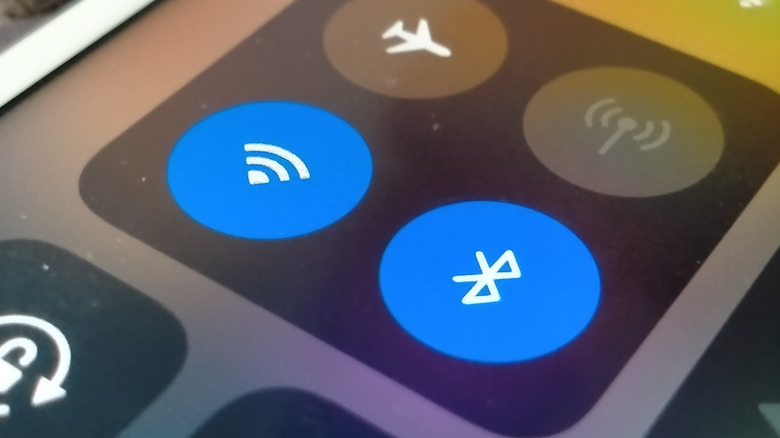 Wi-Fi and Bluetooth symbols on an iPhone.
