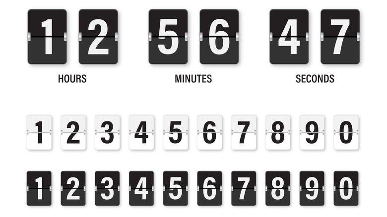 Numbers flip display