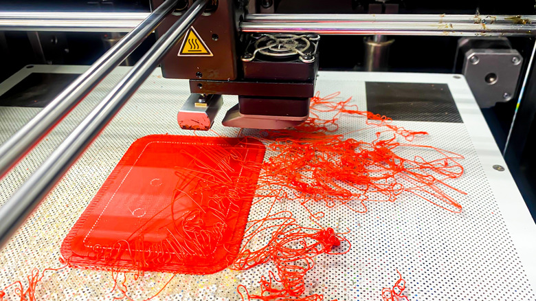 An industrial 3D print failure
