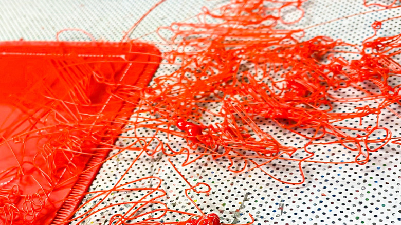 Poor bed adhesion example while 3D printing