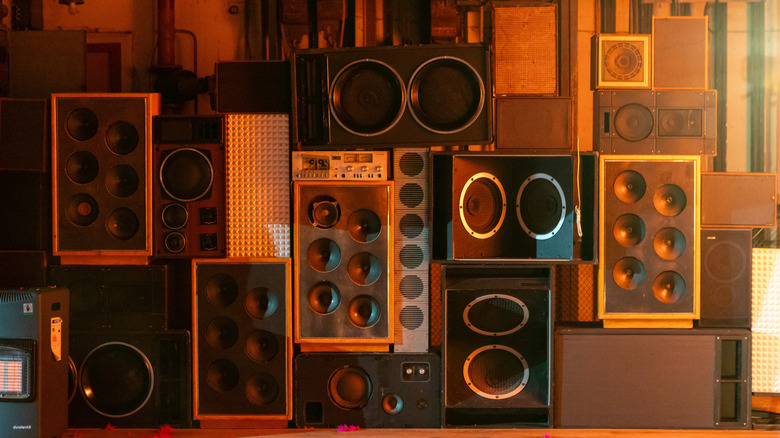 retro audio equipment collection