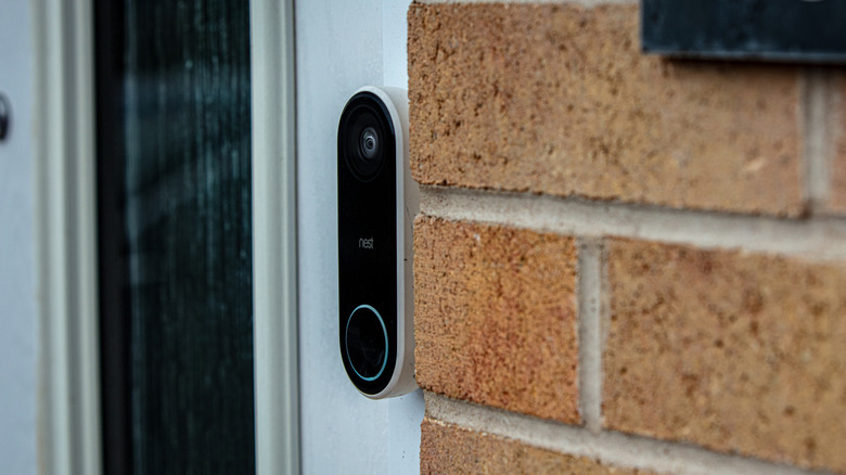 A nest video doorbell