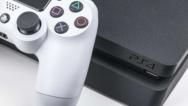 A PS4 console and controller