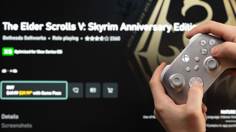 The Skyrim page on the Microsoft Store on Xbox