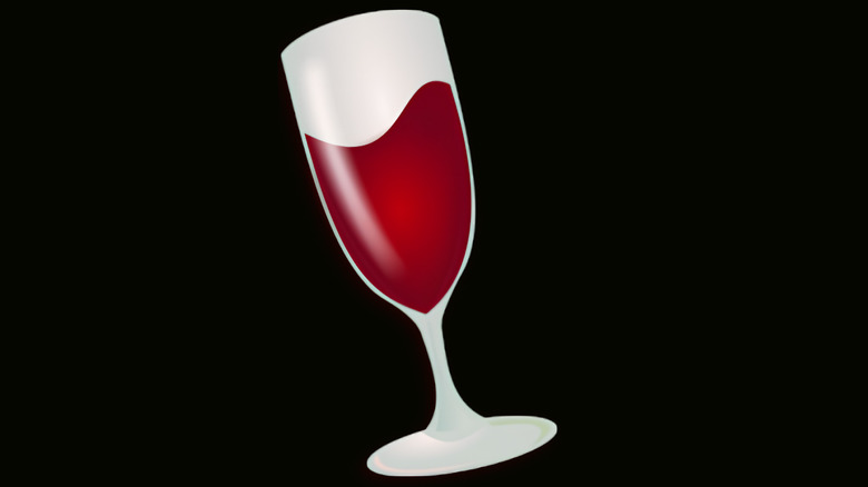 Wine logo on a black background
