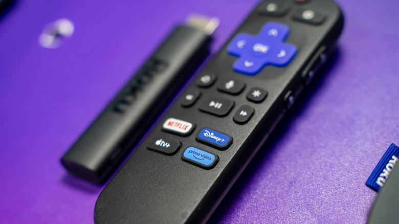 Roku devices on a purple background