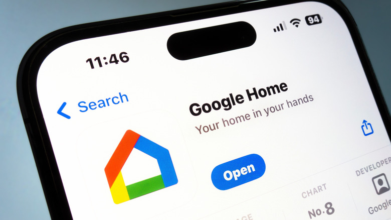 Google Home app on a smartphone