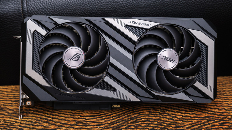 ASUS ROG Strix graphics card with dual cooling fans