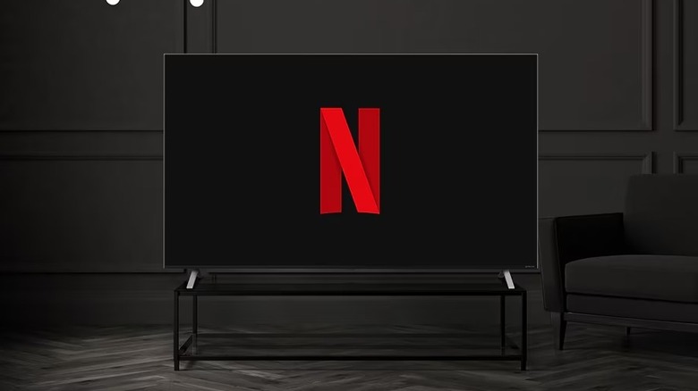 LG TV showing Netflix logo