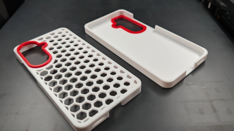 A 3D printed protective case for a Samsung Galaxy S26.