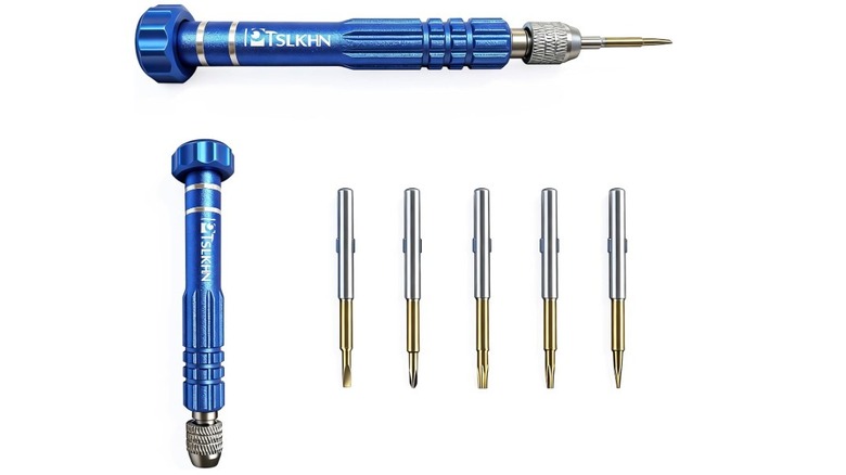 5-in-1 multifunctional small screwdriver with interchangeable precision bits