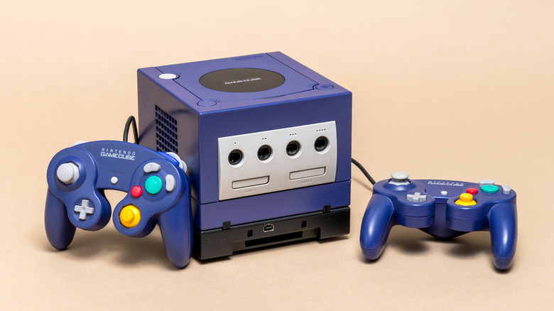 GameCube on a beige background