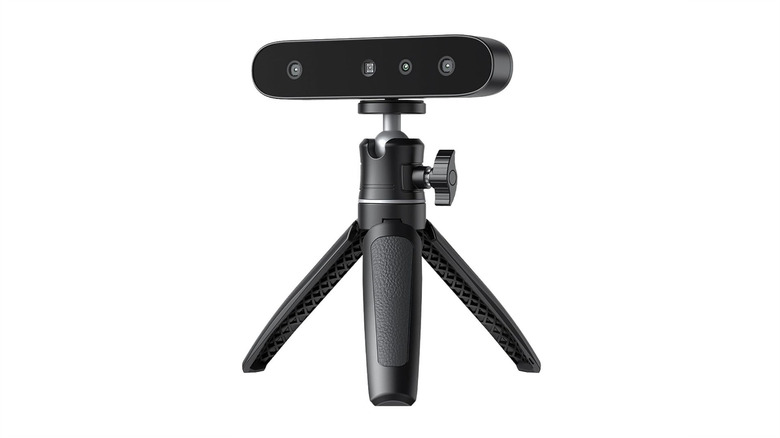 The Creality CR-Scan Ferret SE 3D scanner against a white background