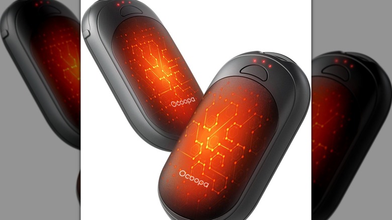 A pair of Ocoopa magnetic hand warmers.