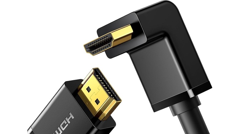 The UGREEN 9- degree HDMI cable, an HDMI cable that has its end bent 90 degrees