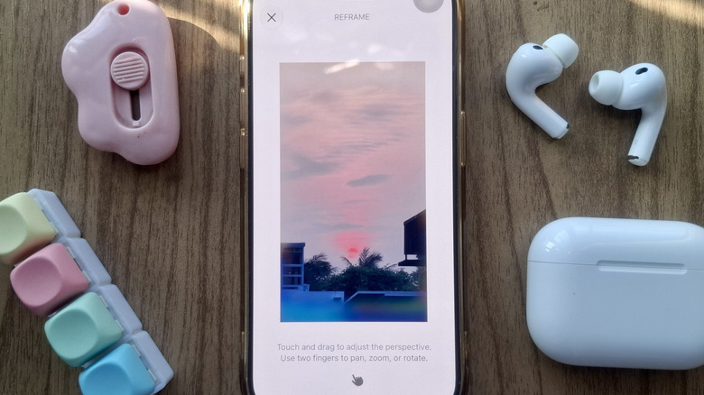 iPhone showing Reframe as new iOS 27 Photos feature