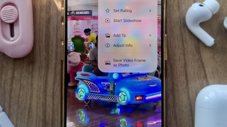 iPhone showing Save Video Frame as Photo iOS 27 Photos feature