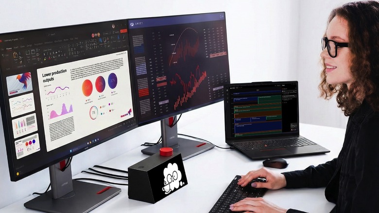 The AI Work Companion Concept on a desk.