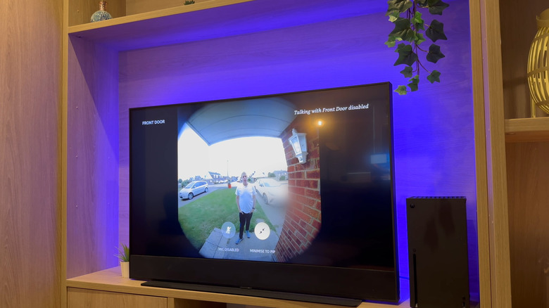 Amazon Fire TV Stick showing Ring doorbell live view