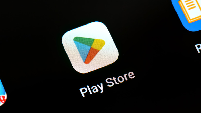 The Google Play Store app icon on a screen