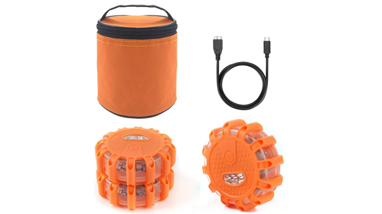 The Ecoangel LED Road Flares 3-Pack.